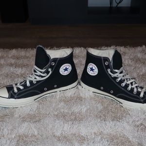 Retro 70 Converse Chuck Taylors Mens Size 11.5 Pre-Owned - Fair Black Shoes